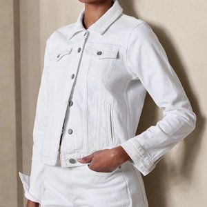 NWT Banana Republic Classic White Denim Jacket